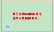 灵芝行情与价格(灵芝价格走势持续波动)