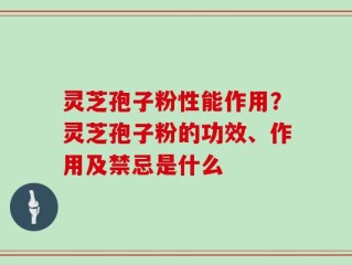 灵芝孢子粉性能作用？灵芝孢子粉的功效、作用及禁忌是什么