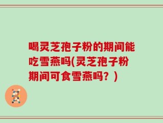 喝灵芝孢子粉的期间能吃雪燕吗(灵芝孢子粉期间可食雪燕吗？)