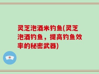 灵芝泡酒米钓鱼(灵芝泡酒钓鱼，提高钓鱼效率的秘密武器)