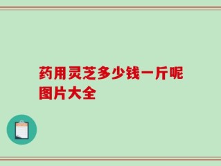 药用灵芝多少钱一斤呢图片大全