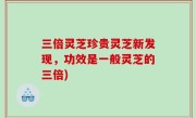 三倍灵芝珍贵灵芝新发现，功效是一般灵芝的三倍)