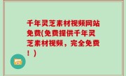 千年灵芝素材视频网站免费(免费提供千年灵芝素材视频，完全免费！)