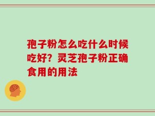 孢子粉怎么吃什么时候吃好？灵芝孢子粉正确食用的用法