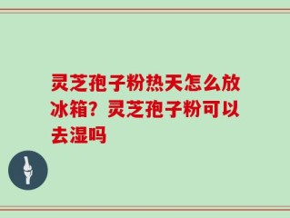 灵芝孢子粉热天怎么放冰箱？灵芝孢子粉可以去湿吗