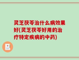 灵芝茯苓治什么病效果好(灵芝茯苓好用的治疗特定疾病的中药)
