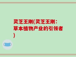 灵芝王刚(灵芝王刚：草本植物产业的引领者)
