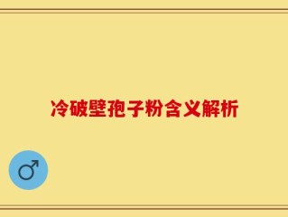 冷破壁孢子粉含义解析