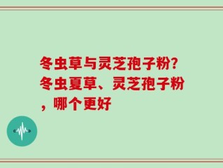 冬虫草与灵芝孢子粉？冬虫夏草、灵芝孢子粉，哪个更好
