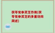 茯苓党参灵芝作用(茯苓党参灵芝的多重功效简述)