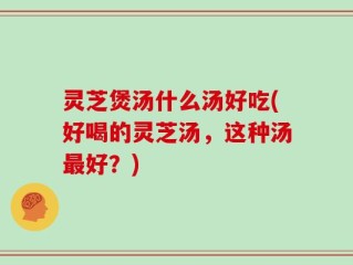 灵芝煲汤什么汤好吃(好喝的灵芝汤，这种汤最好？)