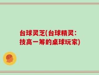 台球灵芝(台球精灵：技高一筹的桌球玩家)