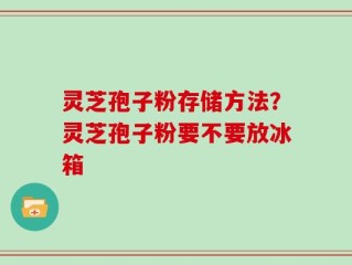 灵芝孢子粉存储方法？灵芝孢子粉要不要放冰箱