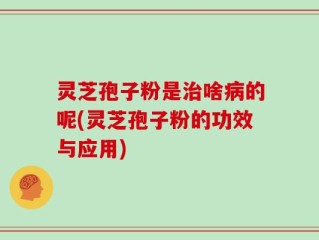 灵芝孢子粉是治啥病的呢(灵芝孢子粉的功效与应用)