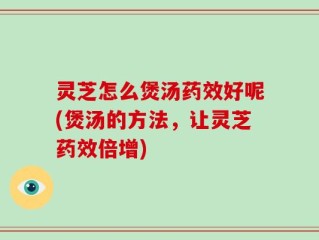 灵芝怎么煲汤药效好呢(煲汤的方法，让灵芝药效倍增)