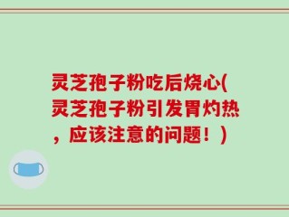 灵芝孢子粉吃后烧心(灵芝孢子粉引发胃灼热，应该注意的问题！)