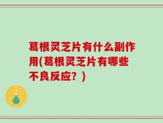 葛根灵芝片有什么副作用(葛根灵芝片有哪些不良反应？)