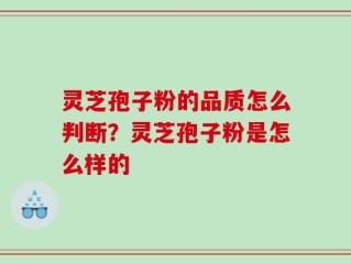 灵芝孢子粉的品质怎么判断？灵芝孢子粉是怎么样的