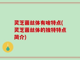 灵芝菌丝体有啥特点(灵芝菌丝体的独特特点简介)