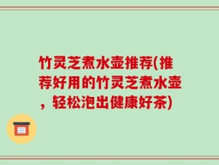 竹灵芝煮水壶推荐(推荐好用的竹灵芝煮水壶，轻松泡出健康好茶)