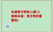 头道孢子粉和二道(二道和头道：孢子粉的重要性)