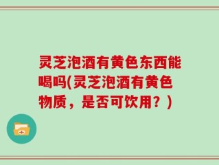 灵芝泡酒有黄色东西能喝吗(灵芝泡酒有黄色物质，是否可饮用？)