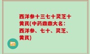 西洋参十三七十灵芝十黄芪(中药鼎鼎大名：西洋参、七十、灵芝、黄芪)