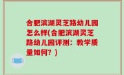 合肥滨湖灵芝路幼儿园怎么样(合肥滨湖灵芝路幼儿园评测：教学质量如何？)