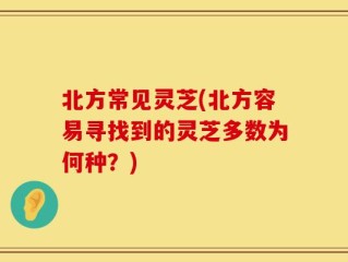 北方常见灵芝(北方容易寻找到的灵芝多数为何种？)