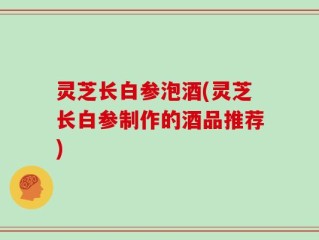 灵芝长白参泡酒(灵芝长白参制作的酒品推荐)