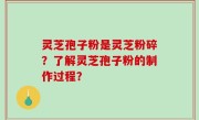 灵芝孢子粉是灵芝粉碎？了解灵芝孢子粉的制作过程？
