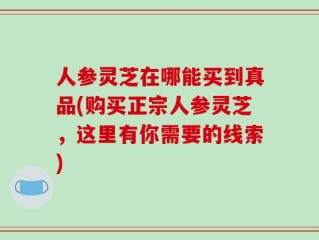 人参灵芝在哪能买到真品(购买正宗人参灵芝，这里有你需要的线索)