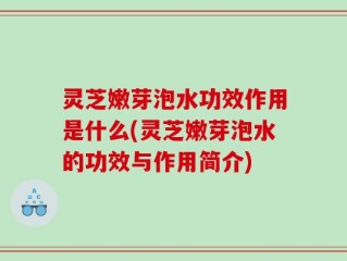 灵芝嫩芽泡水功效作用是什么(灵芝嫩芽泡水的功效与作用简介)