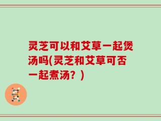 灵芝可以和艾草一起煲汤吗(灵芝和艾草可否一起煮汤？)