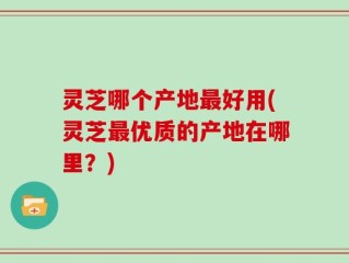 灵芝哪个产地最好用(灵芝最优质的产地在哪里？)