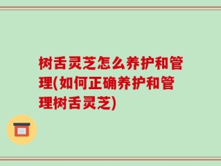 树舌灵芝怎么养护和管理(如何正确养护和管理树舌灵芝)