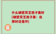什么破壁灵芝孢子囊好(破壁灵芝孢子囊：选择好还是坏)