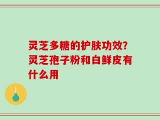 灵芝多糖的护肤功效？灵芝孢子粉和白鲜皮有什么用