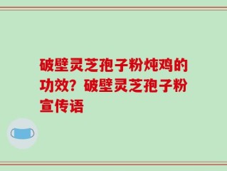 破壁灵芝孢子粉炖鸡的功效？破壁灵芝孢子粉宣传语