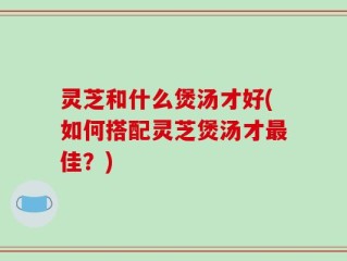 灵芝和什么煲汤才好(如何搭配灵芝煲汤才最佳？)