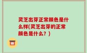 灵芝出芽正常颜色是什么样(灵芝出芽的正常颜色是什么？)