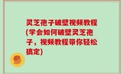 灵芝孢子破壁视频教程(学会如何破壁灵芝孢子，视频教程带你轻松搞定)