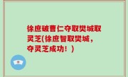 徐庶破曹仁夺取樊城取灵芝(徐庶智取樊城，夺灵芝成功！)
