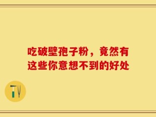 吃破壁孢子粉，竟然有这些你意想不到的好处