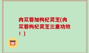 肉苁蓉加枸杞灵芝(肉苁蓉枸杞灵芝三重功效！)