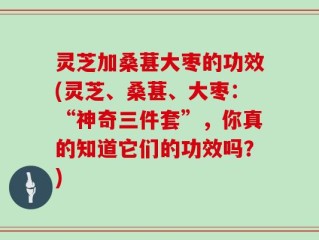 灵芝加桑葚大枣的功效(灵芝、桑葚、大枣：“神奇三件套”，你真的知道它们的功效吗？)