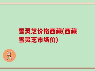 雪灵芝价格西藏(西藏雪灵芝市场价)