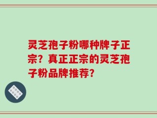 灵芝孢子粉哪种牌子正宗？真正正宗的灵芝孢子粉品牌推荐？