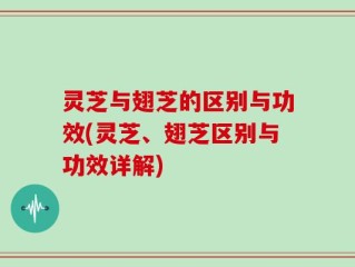 灵芝与翅芝的区别与功效(灵芝、翅芝区别与功效详解)
