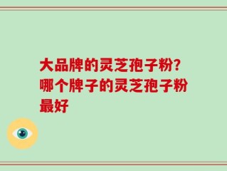 大品牌的灵芝孢子粉？哪个牌子的灵芝孢子粉最好